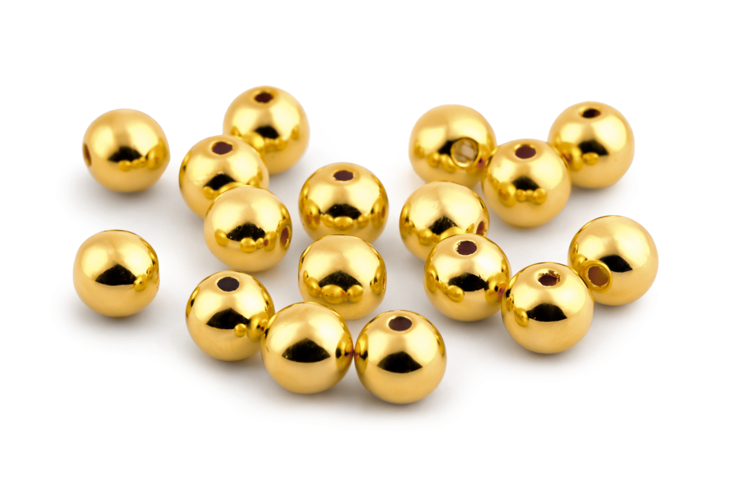 Wachsperle rund gold 10mm 28 Stück/Dose