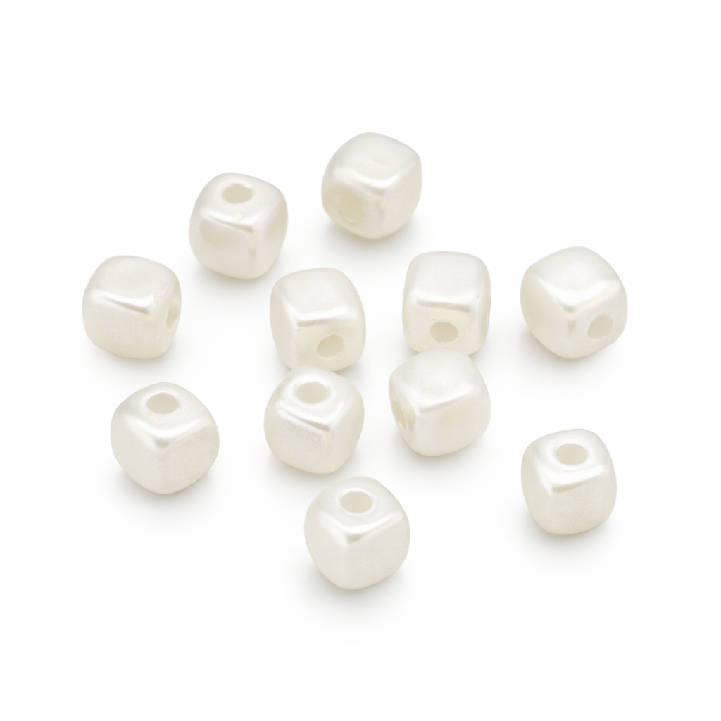Wachsperle Würfel cremeweiß 5x5mm 60 Stück / Dose