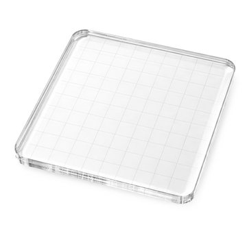 Acryl-Stempelblock transparent mit Raster 10x10cm