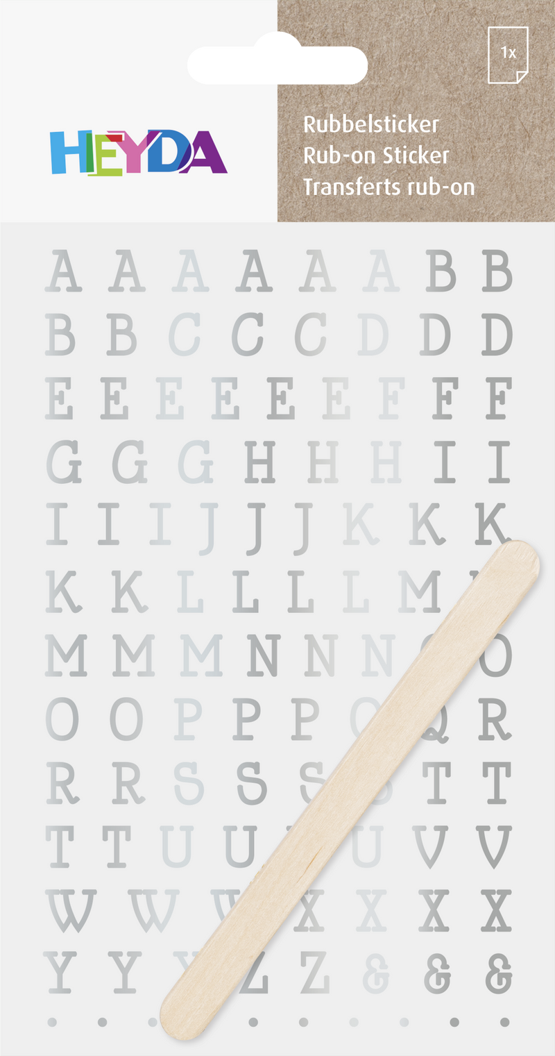 Rubbel-Aufkleber „Alphabet 2“ 10x19cm