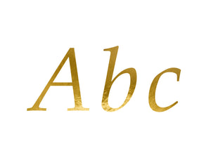 Buchstabenaufkleber gold 5 Bögen A4 1cm-7cm
