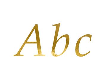 Buchstabenaufkleber gold 5 Bögen A4 1cm-7cm