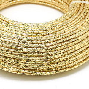 Aludraht gehämmert hell gold 2mm 500g 60m