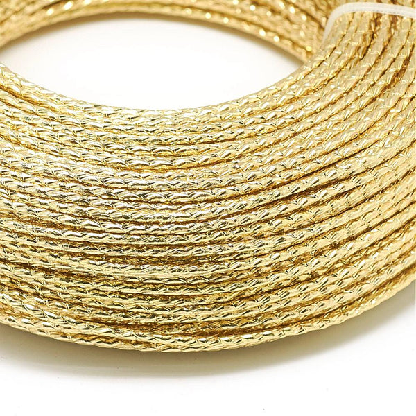 Aludraht gehämmert hell gold 2mm 500g 60m