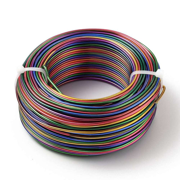 Aludraht 2mm multicolor, 5-färbig, 58m/Rolle