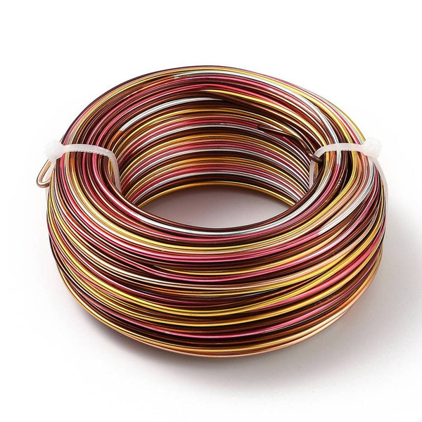 Aludraht 2mm multicolor, 5-färbig, 58m/Rolle