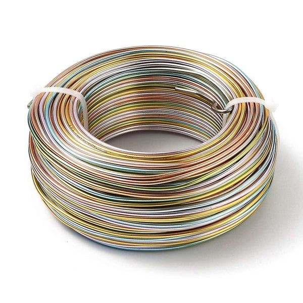 Aludraht 2mm multicolor, 5-färbig, 58m/Rolle