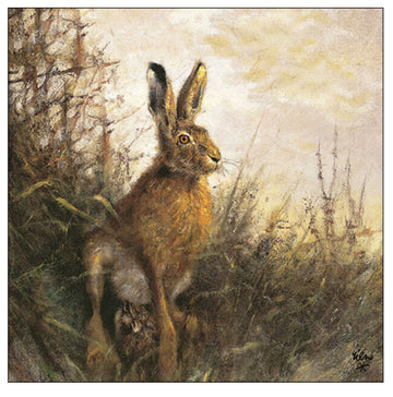 Ambiente Servietten Portrait of hare 33x33cm 20 Stück FSC Mix