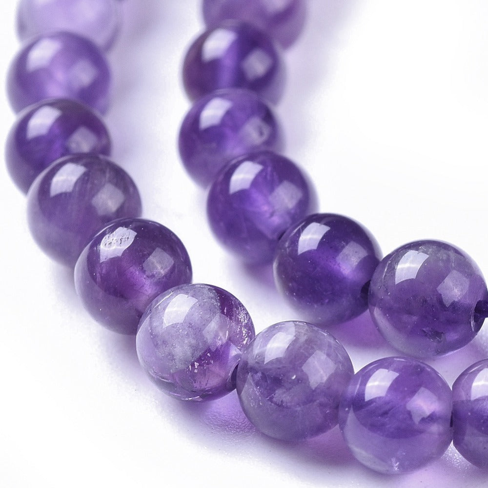 Edelstein-Perlen Amethyst rund 4mm 89 Stück/Strang
