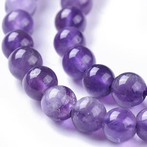 Edelstein-Perlen Amethyst rund 4mm 89 Stück/Strang