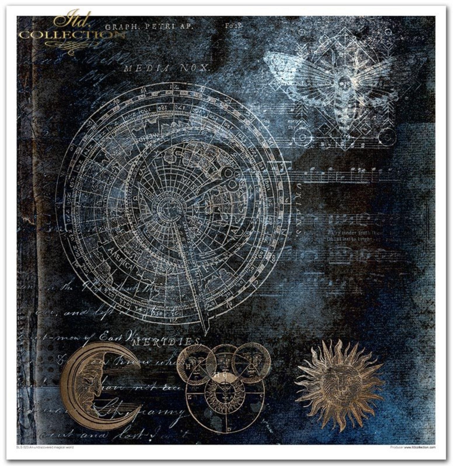 Papier-Set Eine unentdeckte magische Welt 10 Blatt 320x310mm 200g