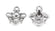 Anhänger Biene Metall antiksilber 21x19mm 1 Stück