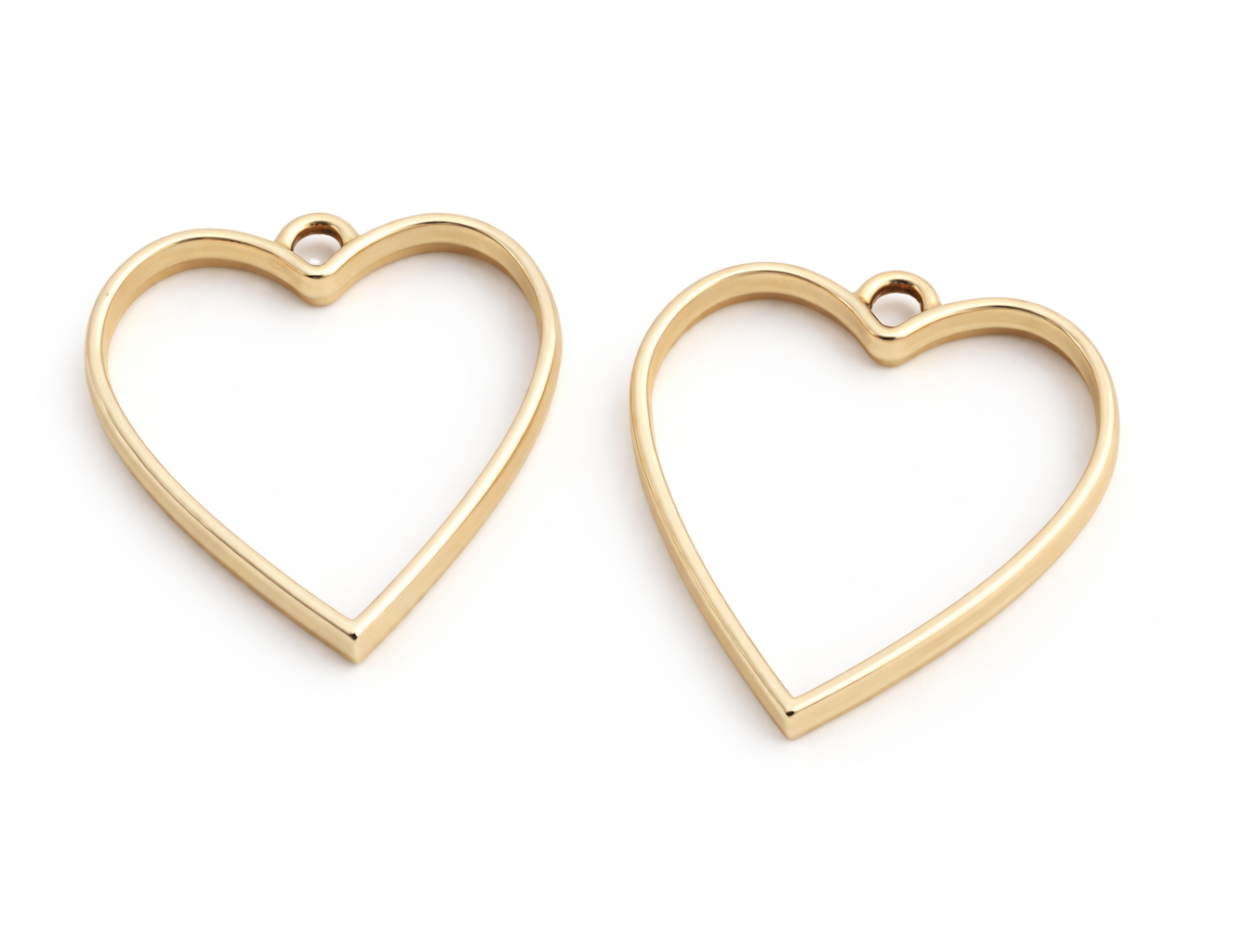 Metall Anhänger Rahmen Herz Bezel Resinschmuck 34x30x3,7mm 3 Stück/Pkg