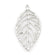 Blatt Metallanhänger filigran silber 51x26x2 mm per Stück