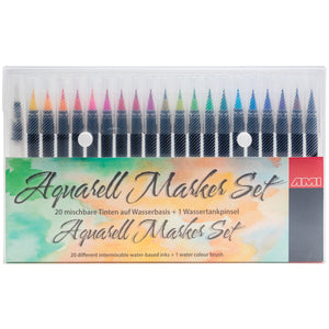 Aquarellmarker-Set, 21-teilig
