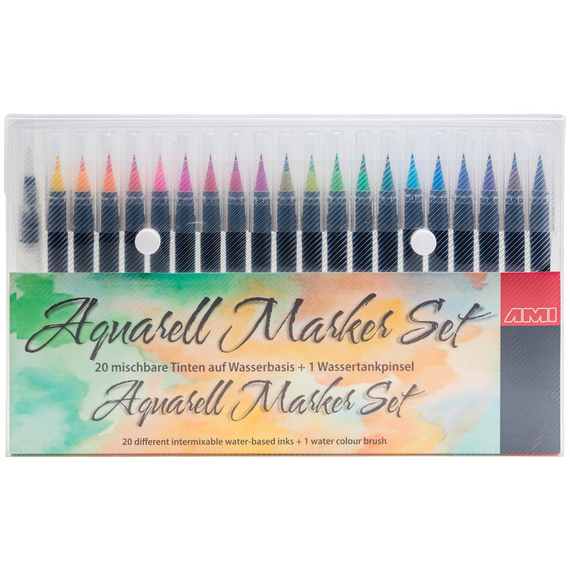 Aquarellmarker-Set, 21-teilig