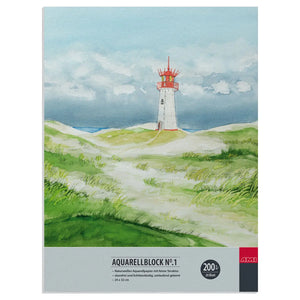 Aquarellblock N⁰.1 naturweiß 200g/m² 20 Blatt
