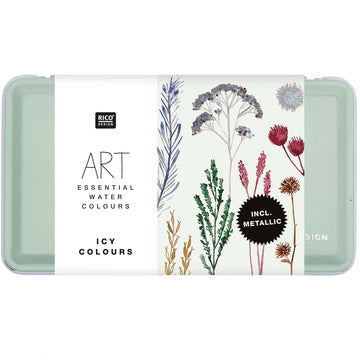 Aquarellfarb-Kasten Art Essentials Icy Colours 12x½ Näpfchen Rico Design