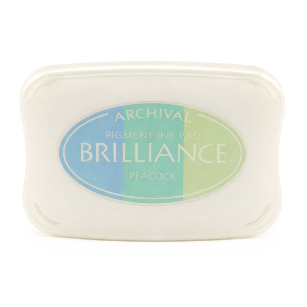 Tsukineko Brilliance Multi Color Stempelkissen Peacock 3 Farben 9,5x6,5cm