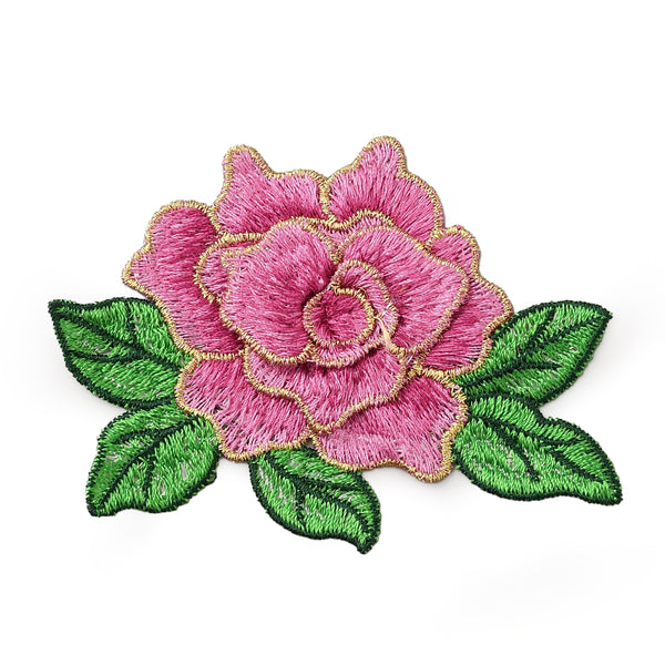 Aufnäher Patch Blume pink 78x107mm 1 Stück
