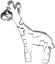 Präge-Ausstechform Giraffe Edelstahl 10,5cm