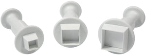 Ausstecher mit Auswerfer QUADRAT 3er Set