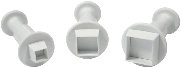Ausstecher mit Auswerfer QUADRAT 3er Set