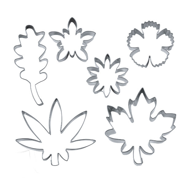 Ausstecher Set Blüten u. Blätter 6-teilig 4,5-8cm