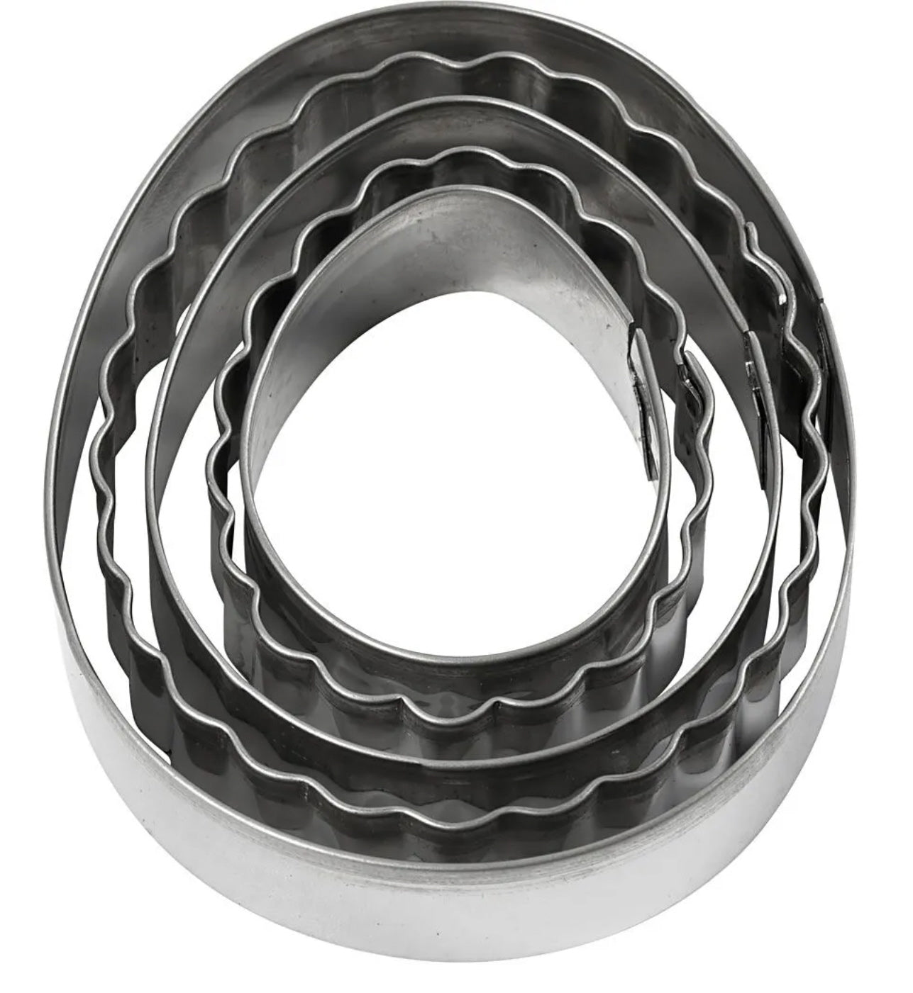 Ausstechformen Set Eier glatt und gewellt  5 Stk