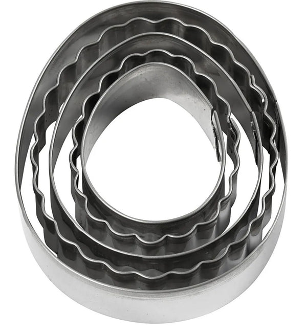 Ausstechformen Set Eier glatt und gewellt  5 Stk