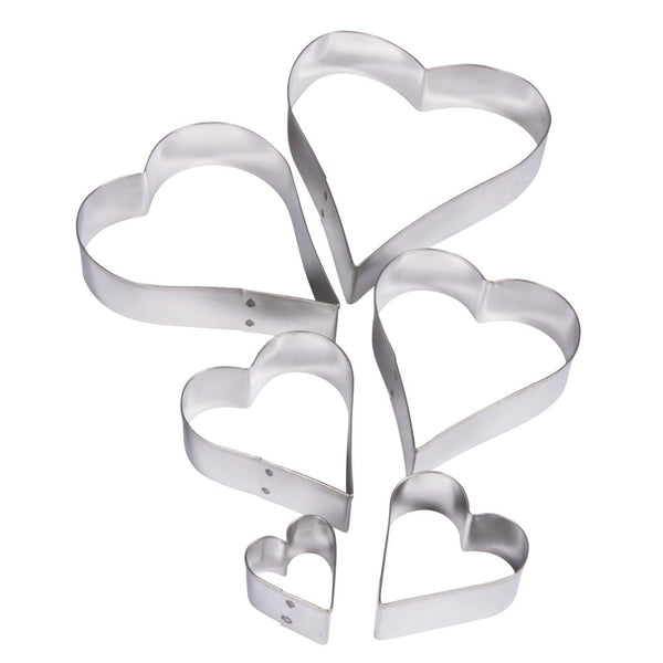 Ausstechformen-Set Herzen 3-10cm 6 Stück