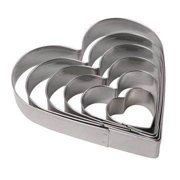 Ausstechformen-Set Herzen 3-10cm 6 Stück