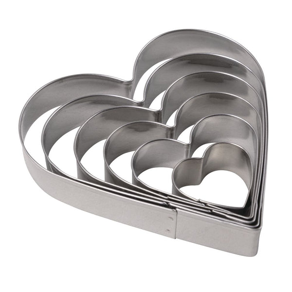 Ausstechformen-Set Herzen 3-10cm 6 Stück