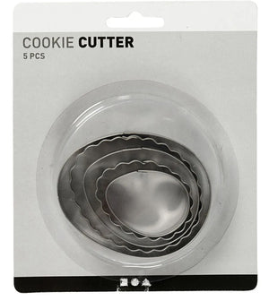 Ausstechformen Set Eier glatt und gewellt  5 Stk