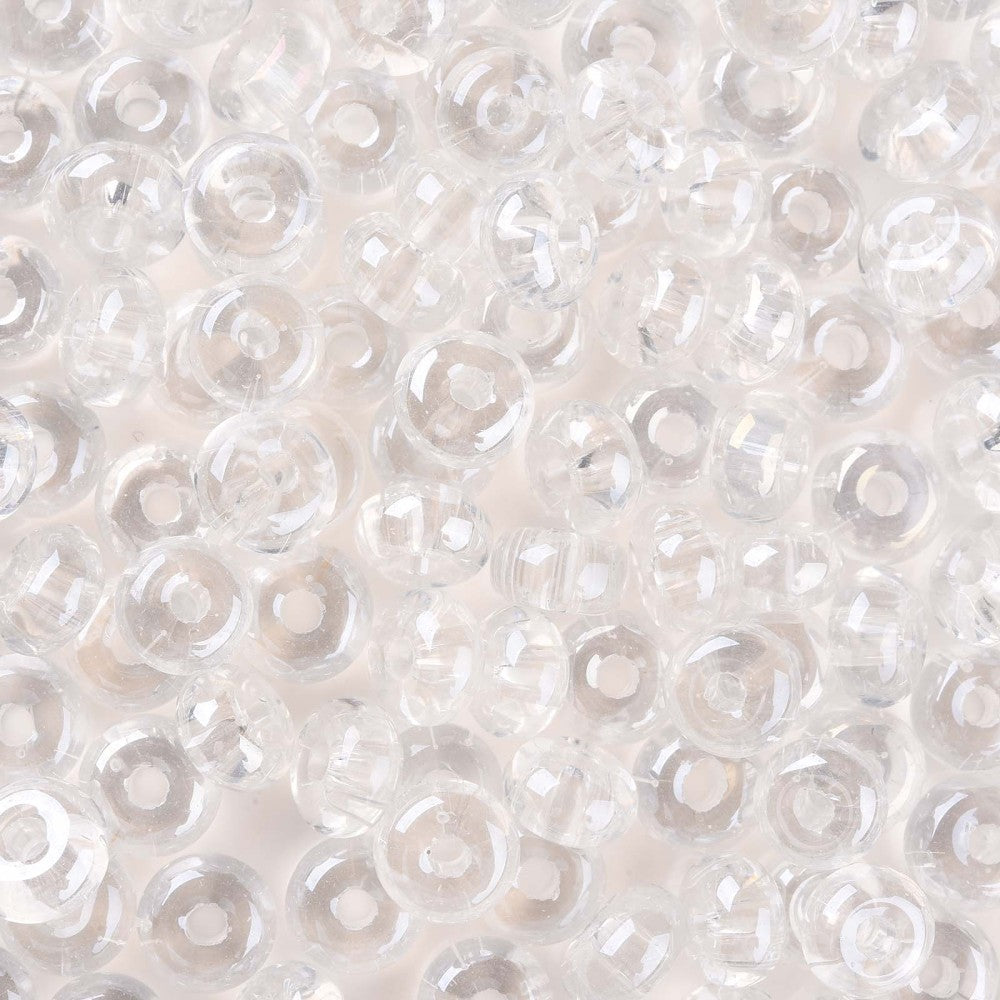 Glas-Rondellperlen kristall transparent 9x5mm Loch: 2,5mm 50 Stück