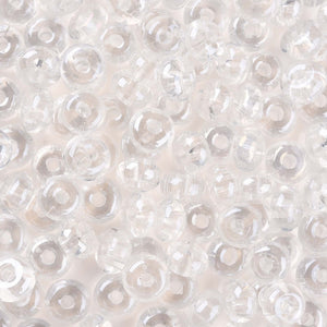 Glas-Rondellperlen kristall transparent 9x5mm Loch: 2,5mm 50 Stück