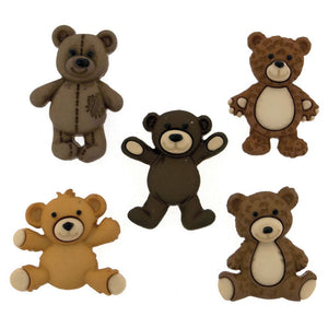 Knöpfe Teddybären gefüllt mit Liebe Dress it up 5 Stück/Beutel