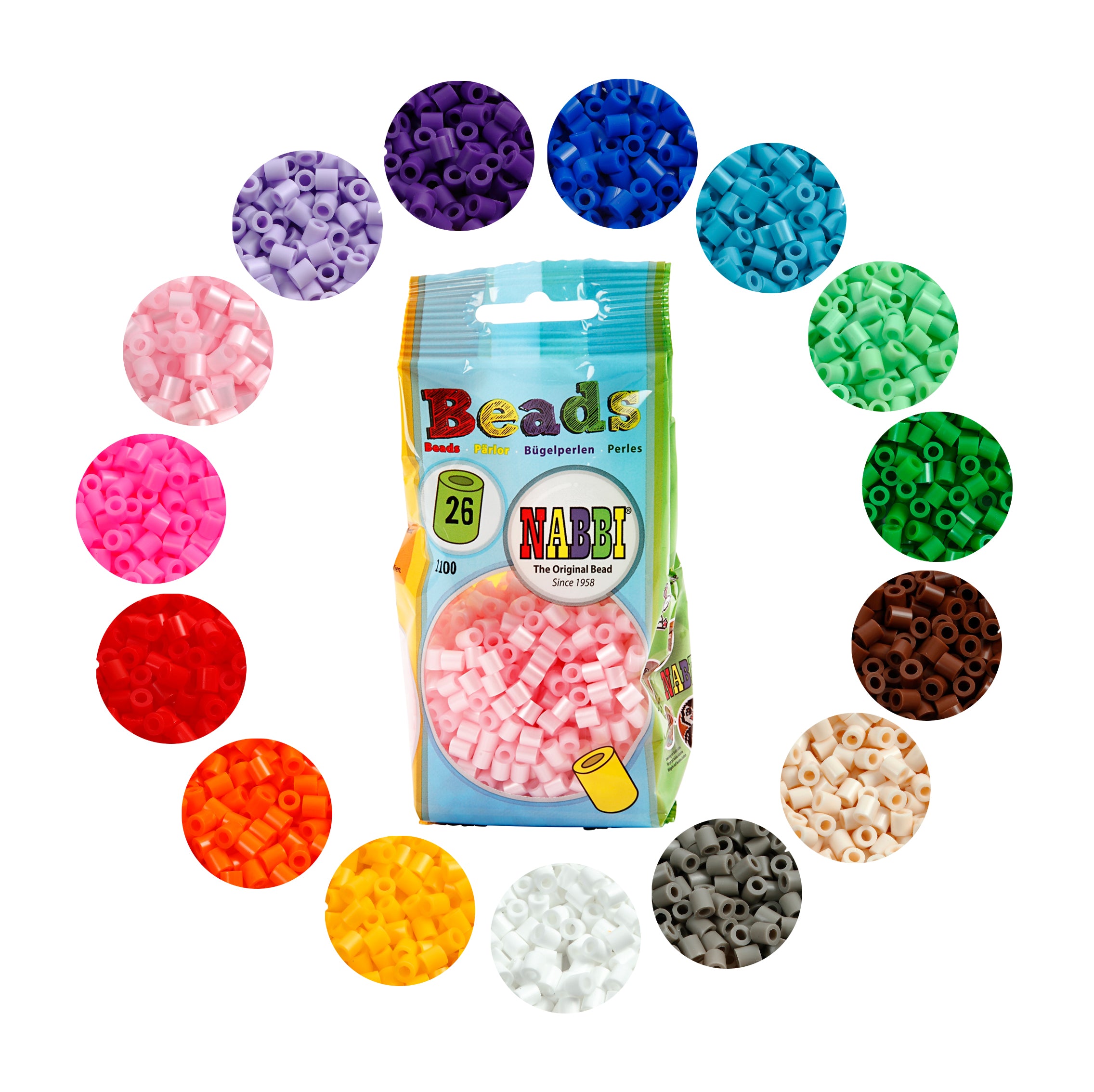 Bügelperlen 5x5mm 2,5mm Medium 1100Stk / Packung