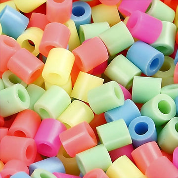 Bügelperlen Pastellfarben 1100 Sort. 5x5mm 2,5mm Medium