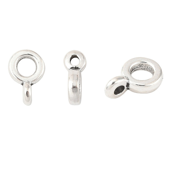 Anhängeröse Rondelle Bail Bead Tibetstil antiksilber 6,5x2mm 1 Stück