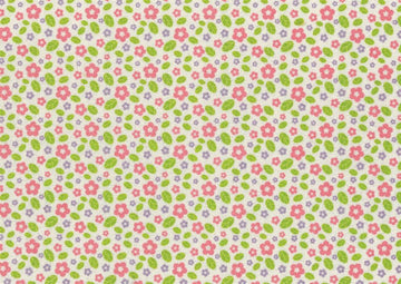 Bastelfilz bedruckt Frühling mit Blumen 1mm 30x40cm 1 Stück
