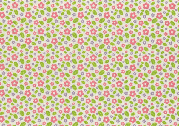Bastelfilz bedruckt Frühling mit Blumen 1mm 30x40cm 1 Stück