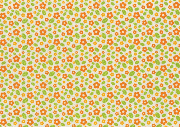 Bastelfilz bedruckt Frühling mit Blumen 1mm 30x40cm 1 Stück