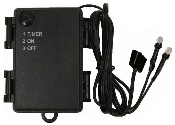 Batteriebox für 3x AA für 1 Stecker + 2 LED Lichter