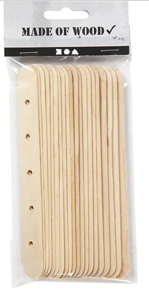 Baustäbe Bastelhölzer 15x1,8cm natur Birkenholz 20 Stück