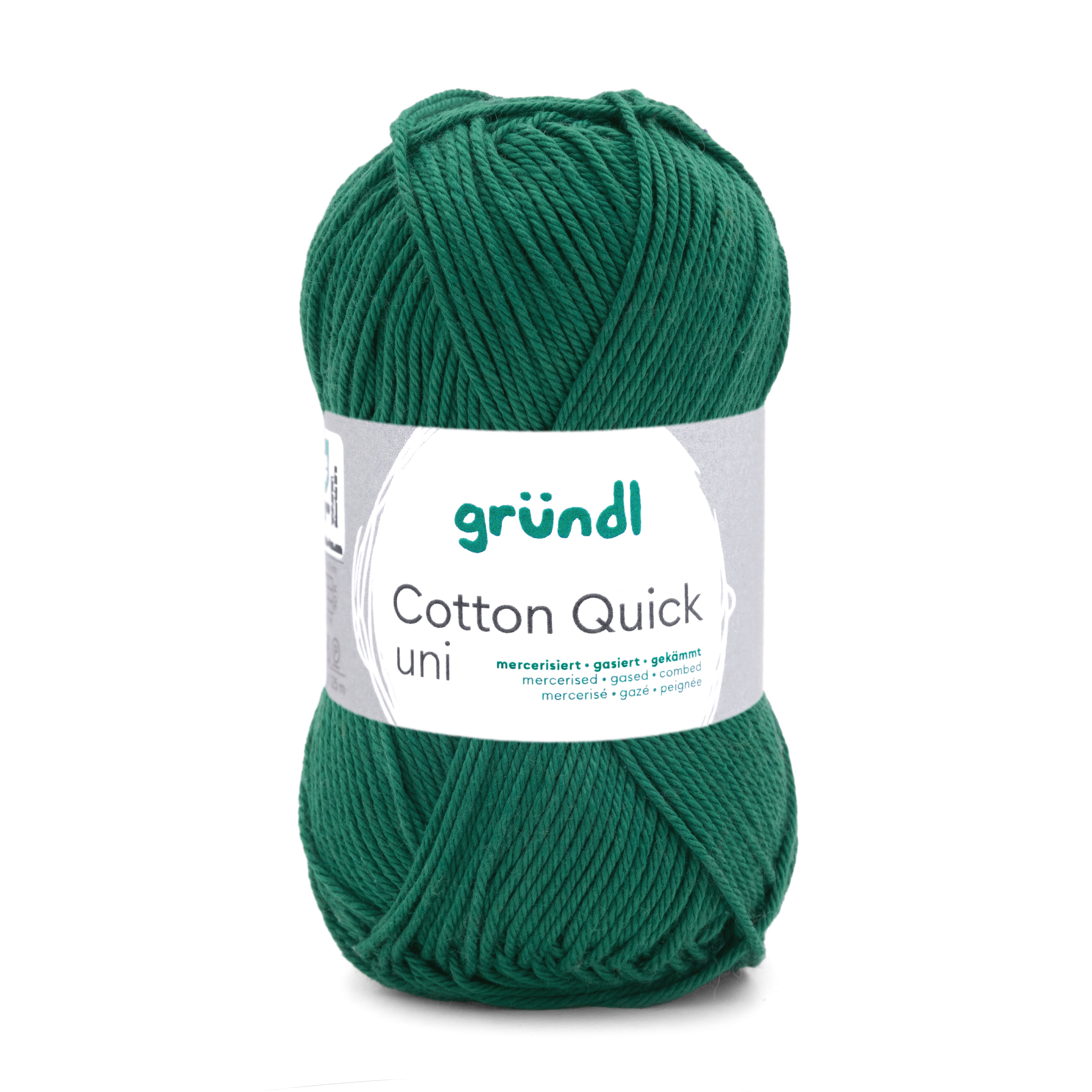 Cotton Quick Uni Baumwollgarn mercerisiert gasiert gekämmt 50g / 125m