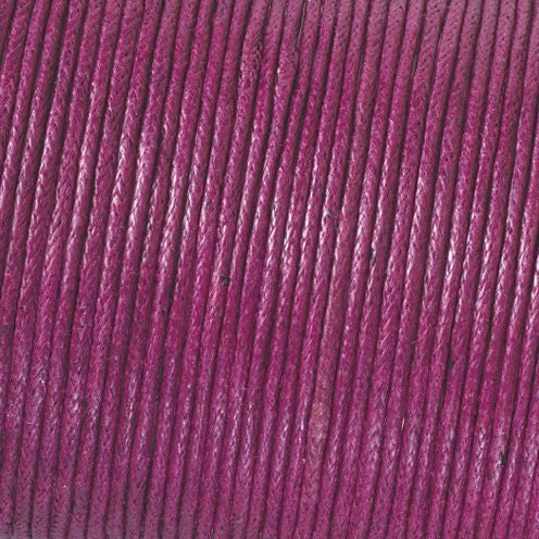 Kumihimo Baumwollkordel aubergine 1mm 6m