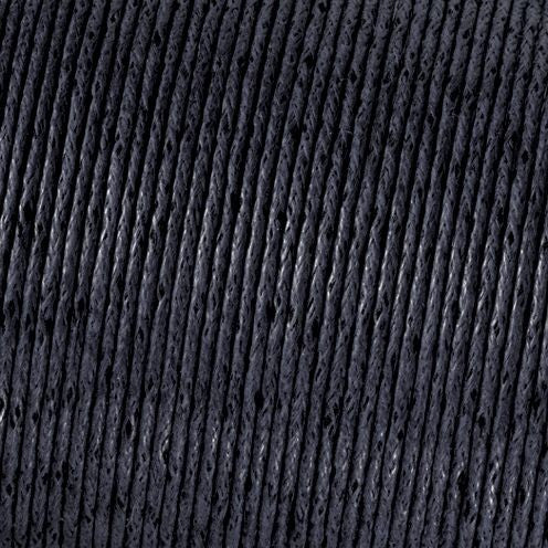 Kumihimo Baumwollkordel schwarz 1mm 6m