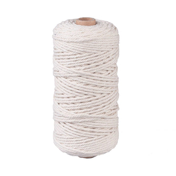 Baumwollschnur Makramee Garn creme-weiß 3 mm 100m