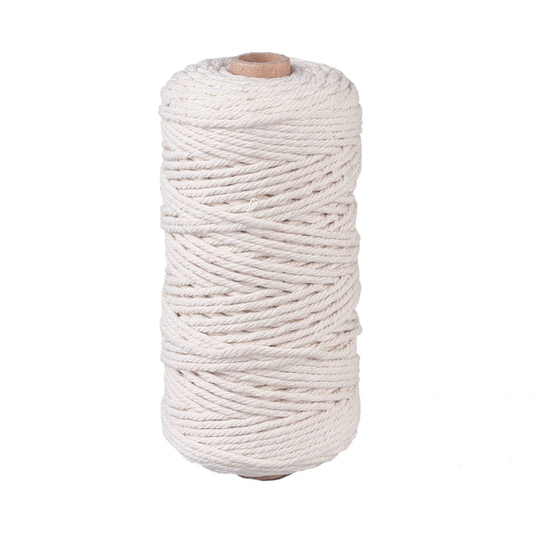 Baumwollschnur Makramee Garn creme-weiß 3 mm 100m